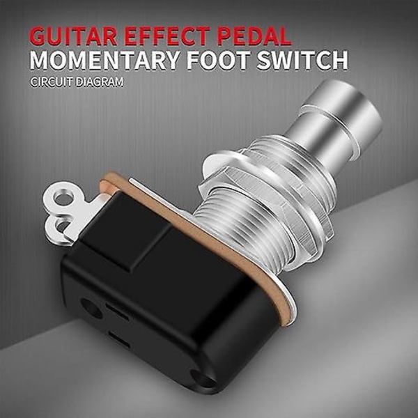 13 st SPST Momentan Mjuk Fotpedal Normalt Öppen 2-Pin Enkel Knapp Fotpedal för Gitarr Effekter Pedal
