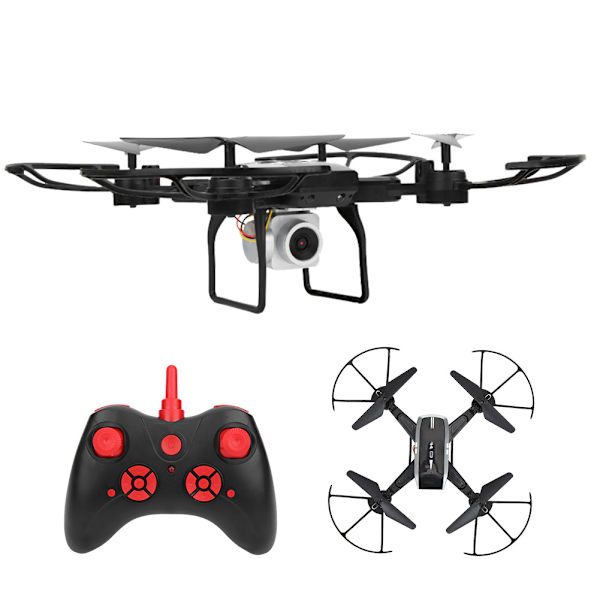 Taitettava drone 4K korkearesoluutioinen kamera WIFI reaaliaikainen lähetysdroni QuadcopterMusta