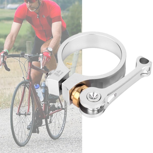 CNC aluminiumlegering Quick Release Cykelsits Rör Clip Cykel Sadelstolps Clamp (silver)