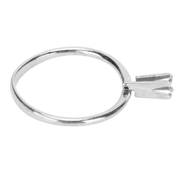 Blank Ring Base Stål Kort Fire Klør Utsøkt Glanset Lett Fingerringer Komponenter for DIY Håndverk Smykkefremstilling Sølv