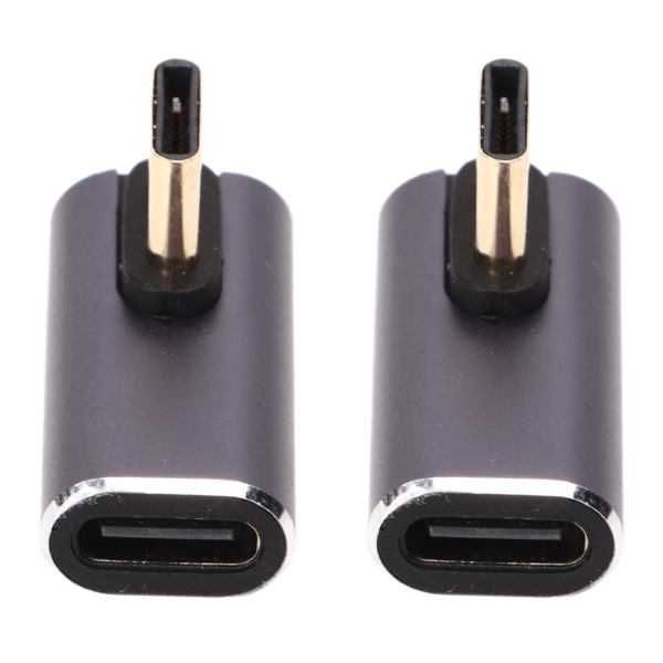 2Pcs USB C 90 Degree Adapter Right Angle USB C Male to USB C Female Adapter Connector for Mobile Phones Notebooks