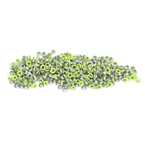 500 stk. trykknapper i jernmateriale, flade, glatte, lyse overflader, lette, farverige sytrykknapper YK4/5C22 (fluorescerende grøn)