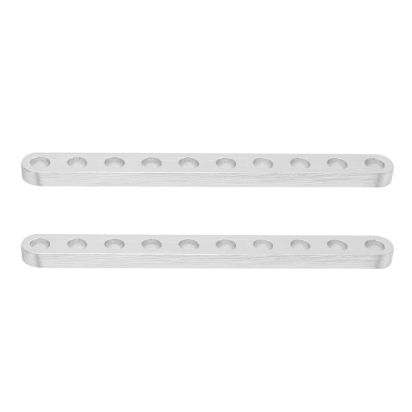 Pari alumiinista litteää kanavapalkkia, 10 reikää, lisävaruste robotille 4x8x80mm 3102-0010-0080