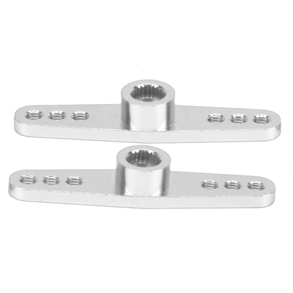2 kpl 25T alumiiniseos CNC RC ohjaustehoservon varsi Yleiskäyttöinen 1/10 RC-autolle Hopea