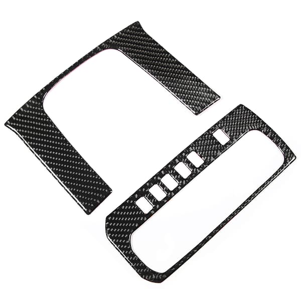 2st Äkta Kolfiber Växelspaksknapp Panel Trim Ram Passar för Civic 10:e FC/FK 16-19