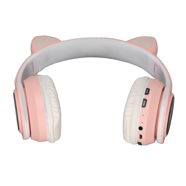 Glødende katteører Bluetooth-hovedtelefon Bas Foldbar trådløs hovedbeklædning Åndedrætslampe Headset