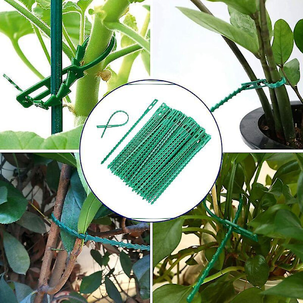Justerbare havebånd - Pakke med 500, 17 cm - Fleksible plastikklemmer til plantesupport