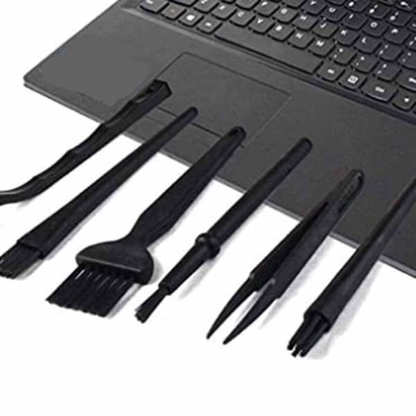 12 stk. computerrensebørstesæt Mini computer-tastaturrenseværktøjssæt med pincet til computer og mobiltelefon