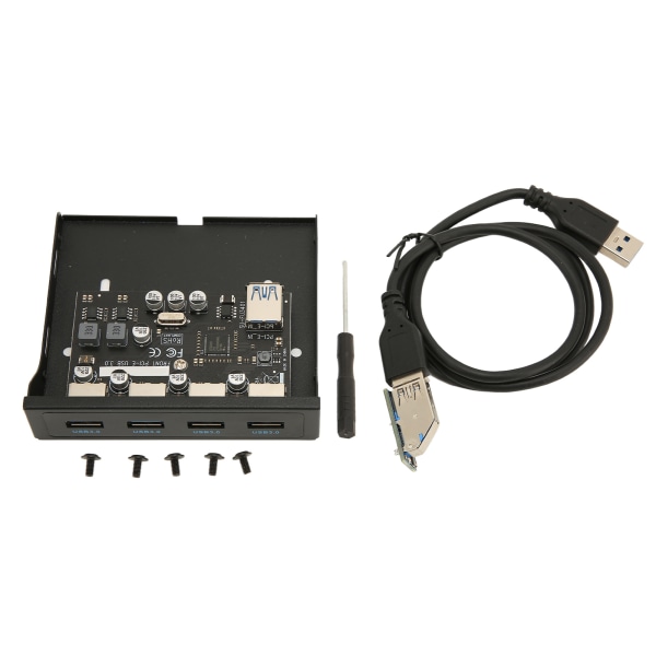 PCIE till USB 3.0 PC frontpanel 4 portar 5 Gbps PCIE USB Adapter Support Hot Swap 3,5 tum USB3.0 frontpanel för Windows