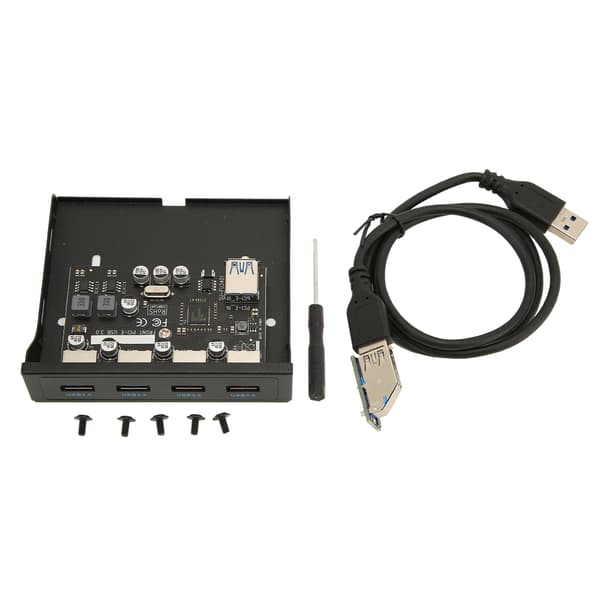 PCIE till USB 3.0 PC Frontpanel 4 Portar 5Gbps PCIE USB Adapter Stöd Hot Swap 3.5 Tum USB3.0 Frontpanel för Windows
