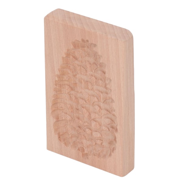 Træ Cookie Form Bøg Genanvendelig Vaskbar Biscuit Press Stempel Form til Køkken Bagning Fyrretræ Kogle