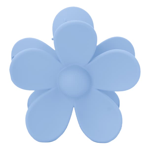 Stor blomsterhårklemme skridsikker mat sød tyk normal tynd hårstyling tilbehør til kvinder piger lyseblå
