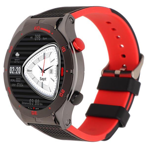 Herre Touchscreen Smart Watch 1,87 tommer HD farveskærm Bluetooth Talking Sleep Monitoring Music Smartwatch til udendørs sport Fitness Rød