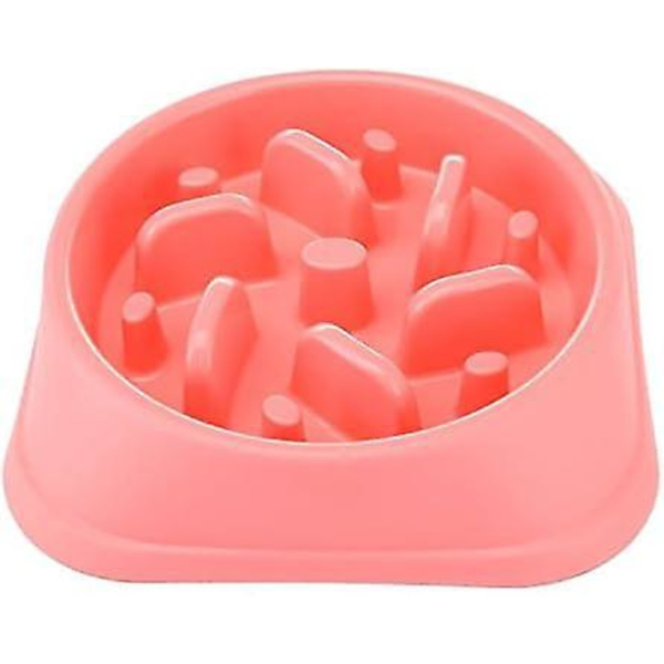 Rosa Slow Feeder Hundskål med Anti-Slip Design för interaktiv rolig utfodring