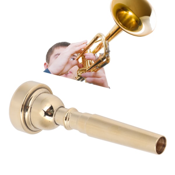 Trumpet Munstycke Hållbar Snygg mässing Professionell horn Musikinstrument TillbehörGold5C