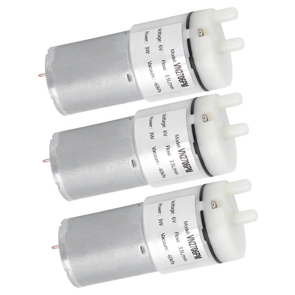 3 st Micro Vattenpump Mini Dränkbar Motor Akvarium Lufttillbehör DC6V VN2706PM