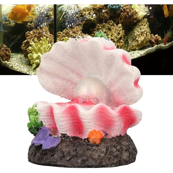 Akvarium Skal Dekoration, Skal Luftboble Dekoration Iltboble Resin Håndværk med Luftboble Sten