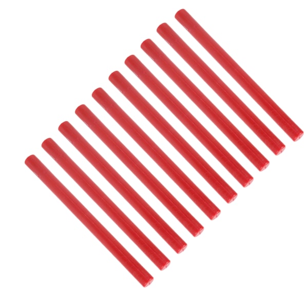 10 stk. forseglingsvoksstift Praktisk, røykfri, fleksibel varmforseglingspinner for konvolutter Kort Manuskripter Kinesisk rød