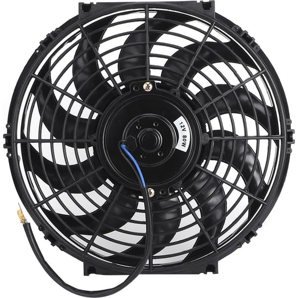 12V 12-tommer flad universal køleventilator med radiator monteringssæt