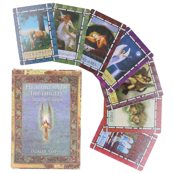 Interaksjons-spådom-kortstokk Brettspill Kort Hologrampapir Tarotkort Engelsk versjon