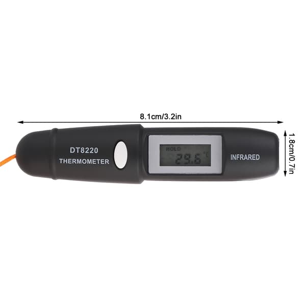 1 stk. berøringsfrit mini-infrarødt termometer IR temperaturmåler digitalt LCD-display