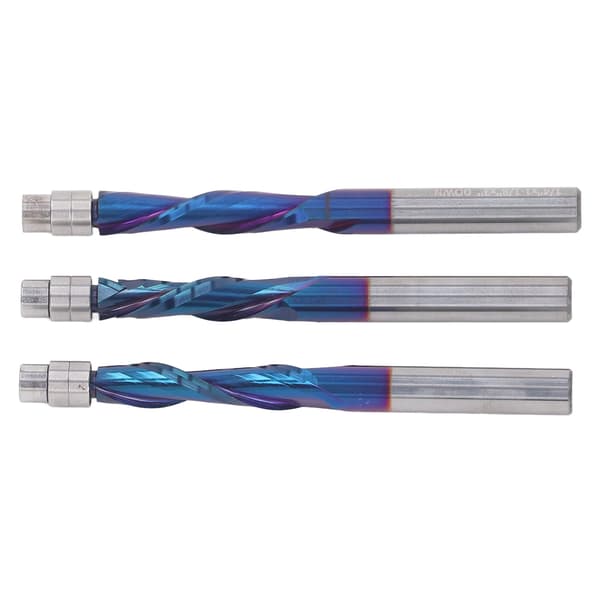 3 stk. oppover nedover fresebits i sementert karbid 1/4 skaft flush trim fresebit