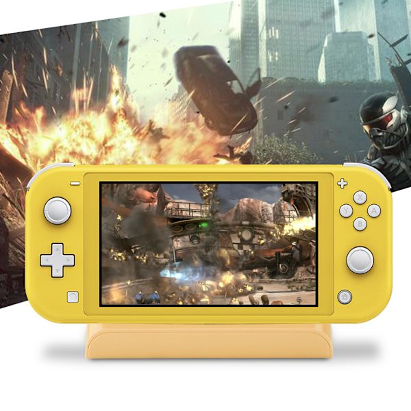 Portabel spelkonsolvärdladdningsbas dockningsstation för Switch Lite gul