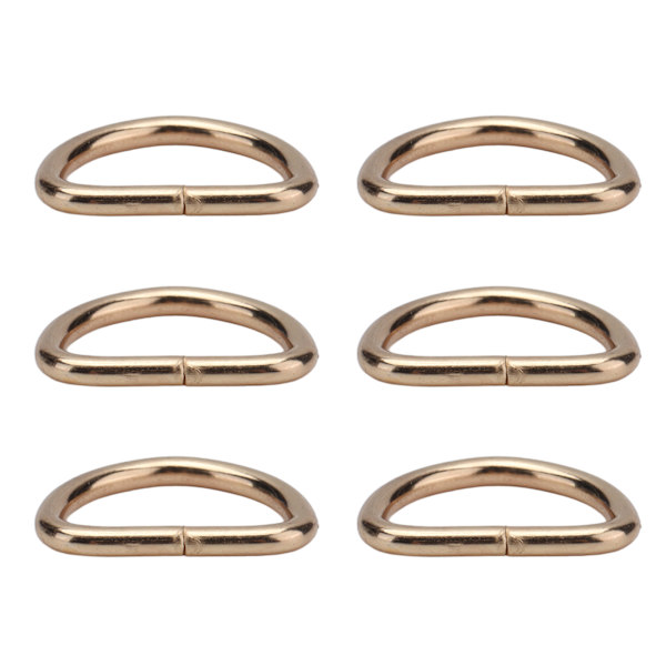 100 stk. D-ringe i jernmateriale, udsøgt bred anvendelse, robuste og holdbare metal D-ringe til tøj, rygsæk, taske, guld