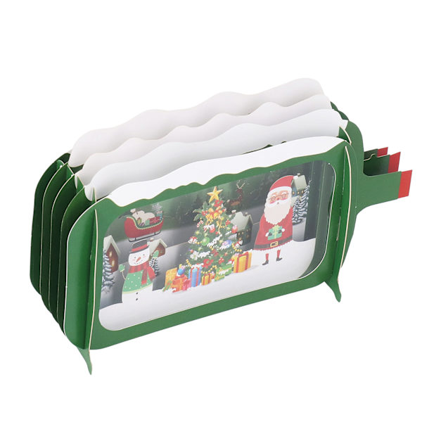 3D julehilsen kort jule driv flaske form 3D pop opp ferie velsignelse melding kort gave