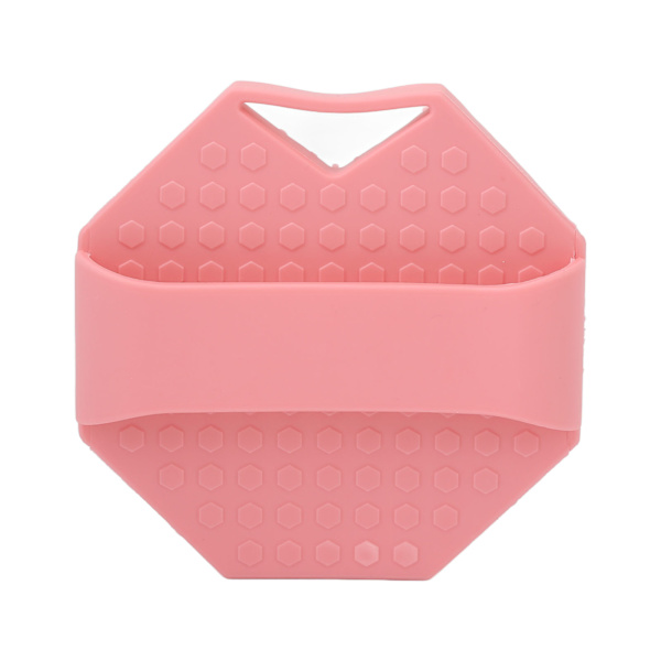 Silikonkroppsskrubb Exfolierande Mild Ergonomisk Matkvalitet Silikonbadborste med Hål Rosa