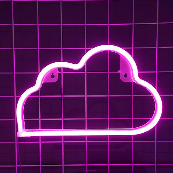 Blå LED Sky Neonlys til vægdekoration - Batteri/USB-drevet - Perfekt til soveværelse eller piges værelse