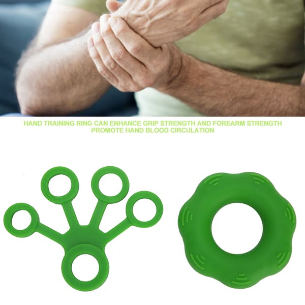 Finger Pull Ring Finger Training Motstandsbelte Håndstyrketrener Ring Expander Mørkegrønn