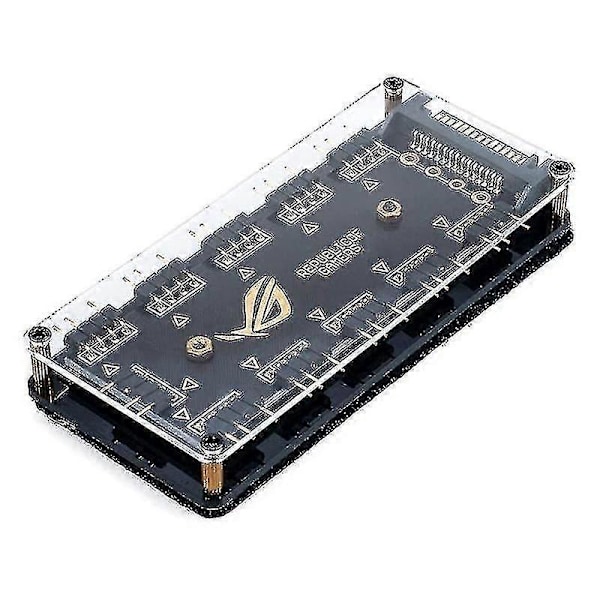 5V 3-pin RGB LED Splitter 10-port Hub med 50cm 3-pin Förlängningssladd, Perfekt För Många RGB Hao