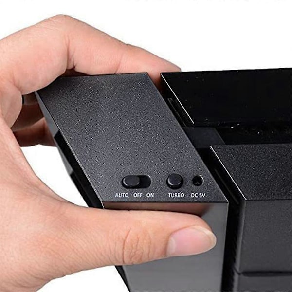 PS4 Kjølevifte, USB Ekstern Kjøler 5 Vifte Turbo Temperaturkontroll