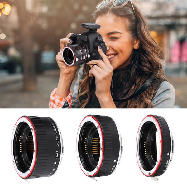 Auto Focusing Makro Forlænger Linser Adapter Ringe Sæt til Canon EF S Linse