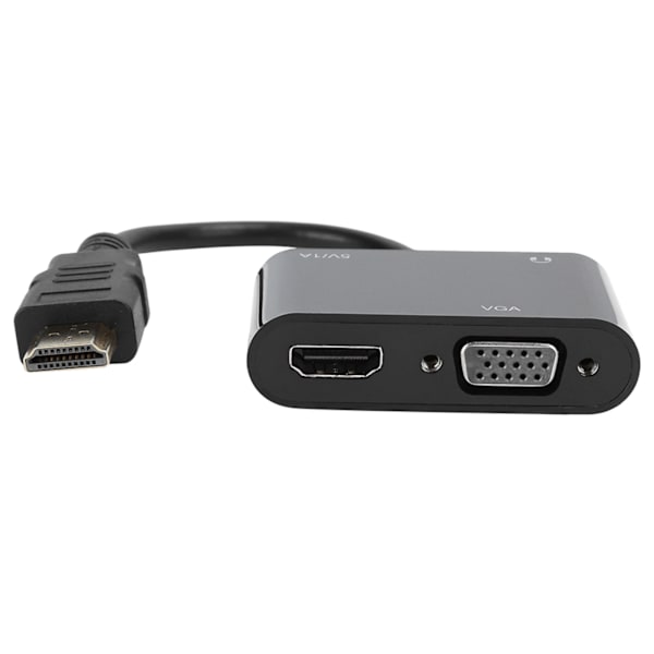 Videokonverter HDMI til HDMI/VGA/Micor Strømforsyning 3,5 mm 4K HD Samtidig Visning
