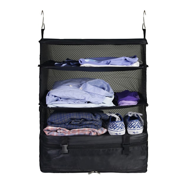 Foldbar trelags hængende rejse toilettaske kosmetik arrangør opbevaringspose