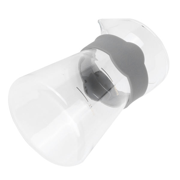 Hemkaffebryggare i högborosilikatglas med våg (transparent)