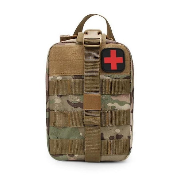 Lätt Medicinväsk med Flera Fack för Utomhusaktiviteter - Taktisk EMT-Väska med MOLLE-System - Avtagbar Design