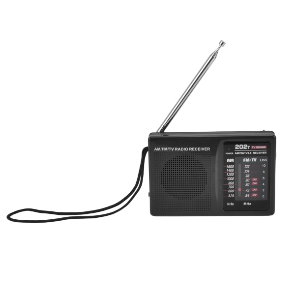 FM AM -radio Kannettava tasku Manuaalinen viritysradio ulkoisella kuulokeliittimellä sisä-ulkotoimistoon