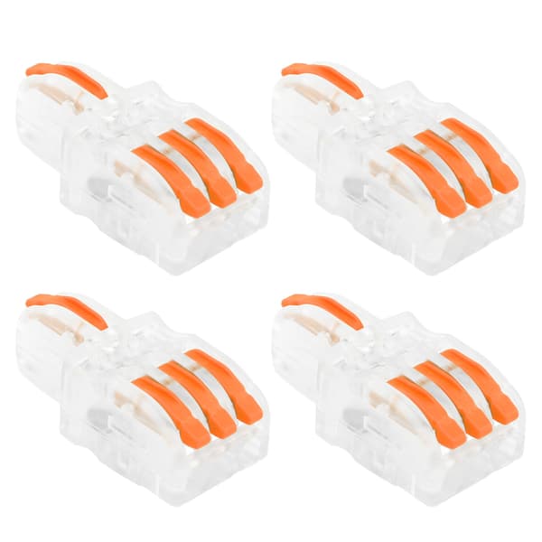 20 st SPL-kabelanslutning 1 in 3 ut press-typ splitter T-typ ledarterminalblock (orange)