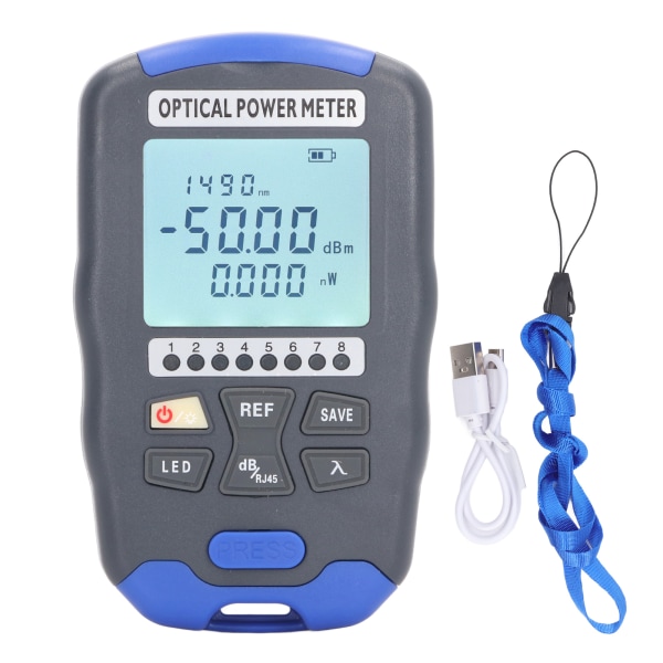 50KM Fiberoptisk Power Meter Rød Lys Net Kabel Tester LED Lys Optisk VFL Visuel Fejl Finder ‑70 ‑ +10dbm Power Måleområde