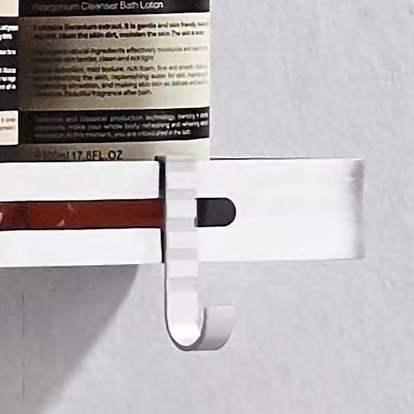 Punch Free Brusestang Hylde Aluminiumlegering Badeværelse Hjørne Opbevaring Hylder til Hjem Rektangulær Sølv