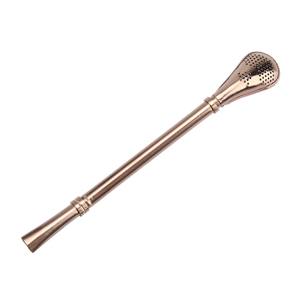 Rustfrit stål Metal Drikkehalmske Genskabbar Vaskbar Omrøringsske Rose Guld