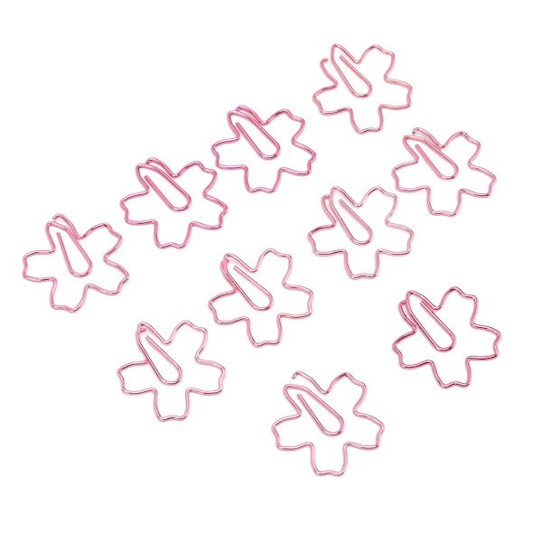100 stk. sjove papirclips - søde blomsterformede papirclips med galvaniseringsproces til kontorer, hjem og skole