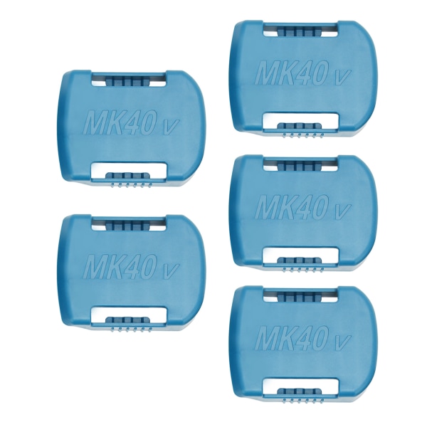 5 stk batteriholder bærbart elverktøy batterioppbevaringsstativ med forsenkede skruehull for 40V litiumbatteri