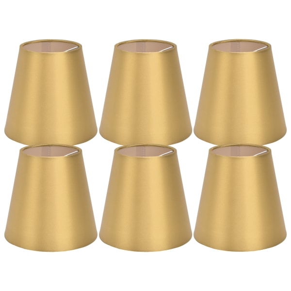 6ST E14 Lampskärm Tyg Lampskärm Bordslampa Taklampa Skärm för Sovrum VardagsrumGold PX153