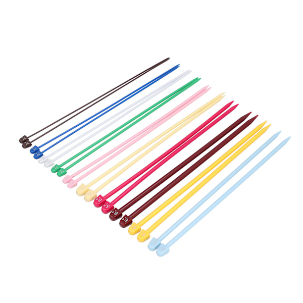 20 st stickor i flera färger, 27 cm, bärbara stickor i plast för DIY-entusiaster