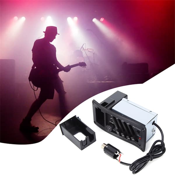 Gitarr Pickup EQ Klassisk Trä Akustisk Elektrisk Låda BASS MIDD TREB PRES Pickup 7545R