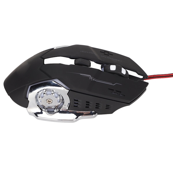 RGB kablet gamingmus med sideknapper, 1200 DPI, RGB-åndedrætslys, USB-mekanisk gamingmus